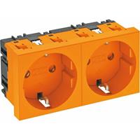 Geräteeinsatz Steckdose (B x H x T) 90 x 45 x 42mm 1 St. Orange