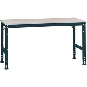 Manuflex AU6081.7016 Werk aanschuiftafel universele standaard met melamine schijf, bxdxh = 1750 x 800 x 760-870 mm Antraciet