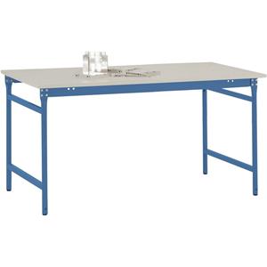 Manuflex BB3051.5007 Beistelltisch BASIS stationär mit Melamin-Tischplatte in Brillantblau RAL 5007