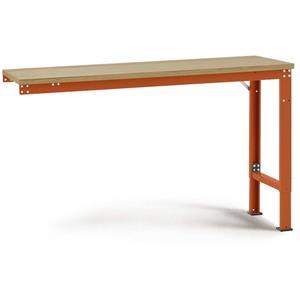 Manuflex AU8065.2001 Werk aanschuiftafel universele speciale met multiplex plaat, bxdxh = 1500 x 1000 x 722-1022 mm Rood-oranje (RAL 2001)