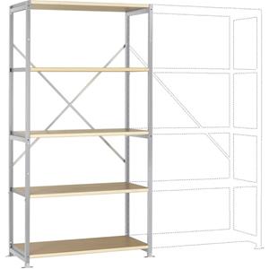 Manuflex RP1014.9006 Fachbodenregal-Grundmodul (B x H x T) 1030 x 2000 x 700mm Holzboden