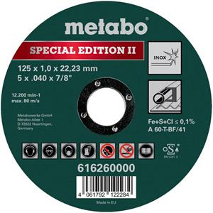 Metabo Slijpschijven Inox Special Edition II, 125 mm, 25 stuks.