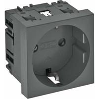 obobettermann Geräteeinsatz Steckdose (B x H x T) 45 x 45 x 42mm 1 St. Grau