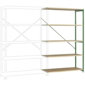 Manuflex RP1136.6011 Fachbodenregal-Anbaumodul (B x H x T) 960 x 1900 x 300mm Holzboden