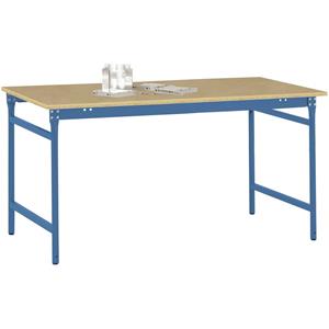 Manuflex BB3045.5007 Beistelltisch BASIS stationär mit Multiplex-Tischplatte in Brillantblau RAL 50