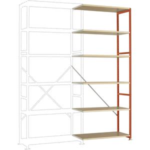 Manuflex RP1414.2001 Fachbodenregal-Anbaumodul (B x H x T) 1000 x 2500 x 700mm Holzboden