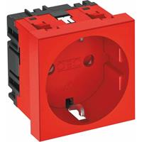 obobettermann Geräteeinsatz Steckdose (B x H x T) 45 x 45 x 42mm 1 St. Rot