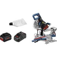 Bosch GCM 18V-216 18V Li-Ion Accu Afkort-/verstekzaag Set (2x 5.5Ah Accu) - 30 X 216mm - Koolborstelloos
