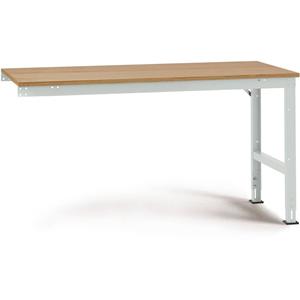 Manuflex AU6075.7035 Werk aanschuiftafel universele standaard met multiplex plaat, bxdxh = 1500 x 1200 x 760-870 mm Grijs-wit (RAL 7035)