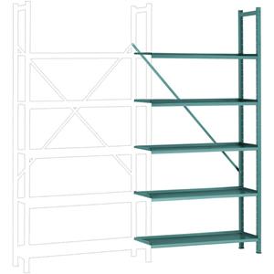 Manuflex RA3152.5021 Fachbodenregal-Anbaumodul (B x H x T) 1280 x 2500 x 1000mm Stahlboden