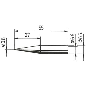 Ersa 842 SD Soldeerpunt Potloodvorm, verlengd Grootte soldeerpunt 0.8 mm Inhoud: 1 stuk(s)