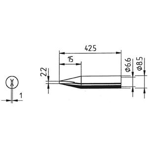 Ersa 842 CD Lötspitze Meißelform Spitzen-Größe 2.2mm Inhalt 1St.