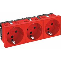 obobettermann Geräteeinsatz Steckdose (B x H x T) 135 x 45 x 42mm 1 St. Rot