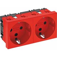obobettermann Geräteeinsatz Steckdose (B x H x T) 90 x 45 x 42mm 1 St. Rot