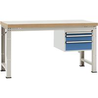 Manuflex WP5412.5007 Compleet werkbank reden PROFI standaard met Beuken massief-plaat, bxdxh = 1500 x 700 x 840 mm