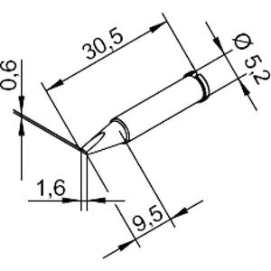 ersa 102 CD LF 16 Soldeerpunt Beitelvorm, recht Grootte soldeerpunt 1.6 mm Inhoud: 1 stuk(s)