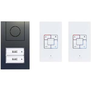 m-emodern-electronics m-e modern-electronics Vistus AD ALU 4020 A Vistus Complete set voor Deurintercom Kabelgebonden Tweegezinswoning Antraciet