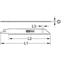 Kstools Säbelsägeblatt, 150mm, 1mm, 5er Pack