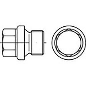 toolcraft TO-6855798 Sluitschroeven M33 2 mm Buitenzeskant (inbus) DIN 910 Staal Verzinkt 10 stuk(s)