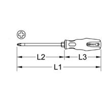 Kstools ERGOTORQUEplus Schraubendreher, PH1, 180mm