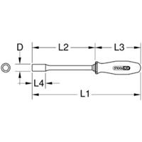 Kstools Stecknuss-Schraubendreher mit Schutzisolierung, 14mm