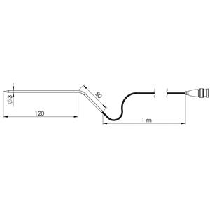 greisinger GF3T-E3-B-BNC Insteeksensor -70 tot +400 °C Sensortype Pt1000