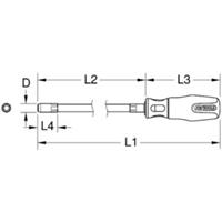 Kstools ERGOTORQUEplus Stecknuss-Schraubendreher lang, 5mm