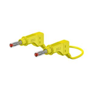 Stäubli XZG425/SIL Veiligheidsmeetsnoer [Banaanstekker 4 mm - Banaanstekker 4 mm] 1.00 m Geel 1 stuk(s)