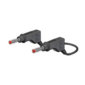 Stäubli XZG425/SIL Veiligheidsmeetsnoer [Banaanstekker 4 mm - Banaanstekker 4 mm] 0.50 m Zwart