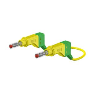 Stäubli XZG425/SIL Veiligheidsmeetsnoer [Banaanstekker 4 mm - Banaanstekker 4 mm] 0.50 m Groen, Geel 1 stuk(s)