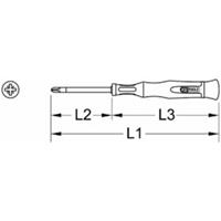 Kstools Feinmechanik-Schraubendreher, PZ1 x 4mm