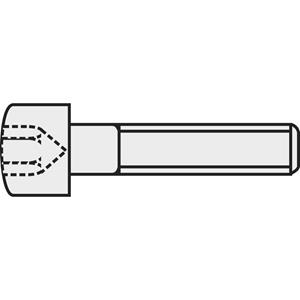 TOOLCRAFT 827271 Cilinderschroeven M2.5 8 mm Binnenzeskant (inbus) DIN 912 ISO 4762 Staal 8.8 gezwart 1 stuk(s)