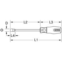 Kstools ERGOTORQUEplus Stecknuss-Schraubendreher, 8mm