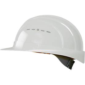 Veiligheidshelm EuroGuard I/79 4-G, hogedrukpolyetheen, DIN EN 397, wit, met 4-puntsriem ventilatie,