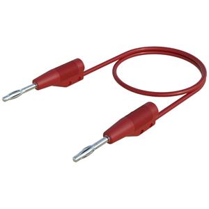 skshirschmann MVL F 2/50 Messleitung [Lamellenstecker 2mm - Lamellenstecker 2 mm] 0.50m Rot