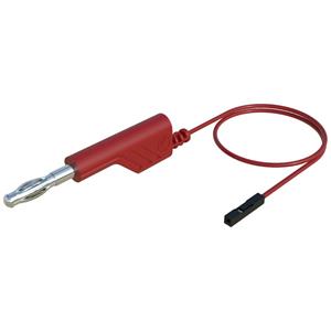 skshirschmann MAL 4-0.64/100-0.25 Messleitung [Lamellenstecker 4mm - Buchse 0.64 mm] 1.00m Rot