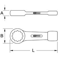 Kstools BRONZEplus Schlag-Ringschlüssel 17 mm