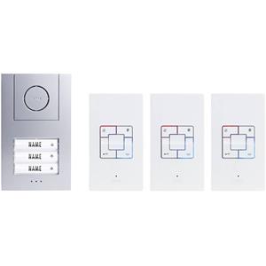 m-emodern-electronics m-e modern-electronics Vistus AD ALU 4030 S Vistus Complete set voor Deurintercom Kabelgebonden Driegezinswoning Zilver