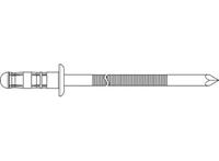 Gesipa Blindklinknagel | klinknagelschacht d x l 4,8 x 11 mm | aluminium / staal | 250 stuks - 1450473 1450473