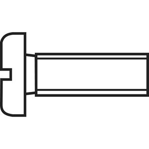 toolcraft 888667 Zylinderschrauben M1.2 10mm Schlitz DIN 84 ISO 1207 Stahl verzinkt