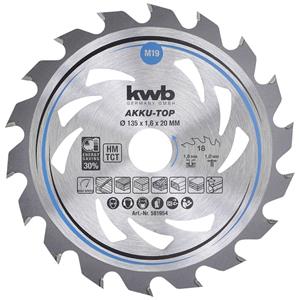 Kwb 581954 Hartmetall Kreissägeblatt 135 x 20 x 1.0mm Zähneanzahl: 18 1St.