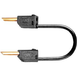 Stäubli LK2-F 60cm sw Meetsnoer [Banaanstekker 2 mm - Banaanstekker 2 mm] 0.60 m Zwart