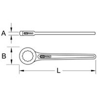Kstools BRONZEplus Einringschlüssel gerade 14 mm