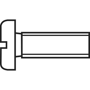 toolcraft 888666 Zylinderschrauben M1.2 6mm Schlitz DIN 84 ISO 1207 Stahl verzinkt