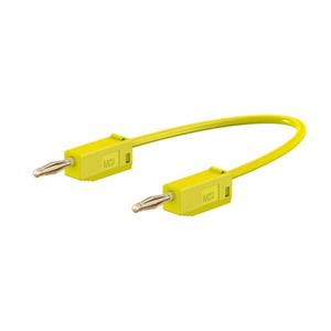Stäubli LK205 Meetsnoer [Banaanstekker 2 mm - Banaanstekker 2 mm] 30.00 cm Geel