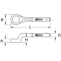 Kstools BRONZEplus Zugringschlüssel 34 mm