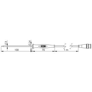 Greisinger GF 1T Einstechfühler -70 bis 250°C Fühler-Typ Pt1000