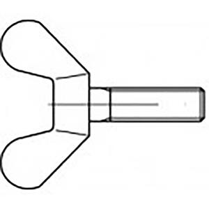 toolcraft TO-6854610 Vleugelschroeven M12 70 mm DIN 316 Kneedbaar Verzinkt 20 stuk(s)