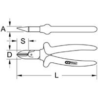 Kstools 1000V Seitenschneider, 180mm