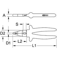 Kstools 1000V Kombizange, 185mm